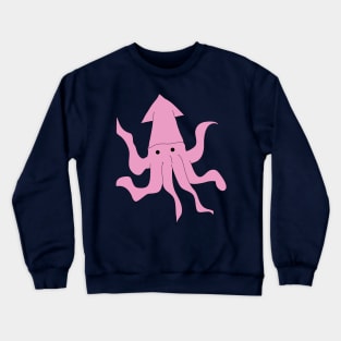 Cute pink squid doodle design Crewneck Sweatshirt